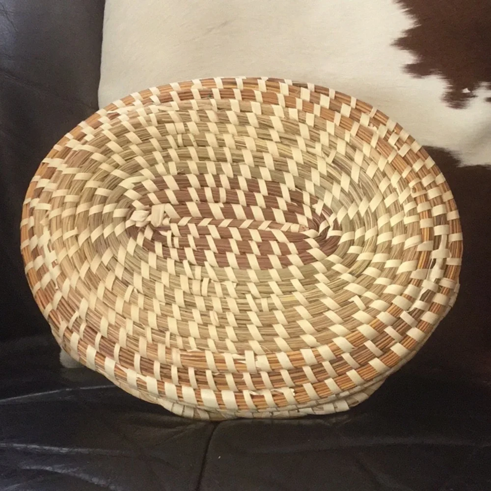 Sweet grass handwoven basket